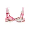 Faithfull The Brand Sol Striped Ruched Bikini Top In Pink