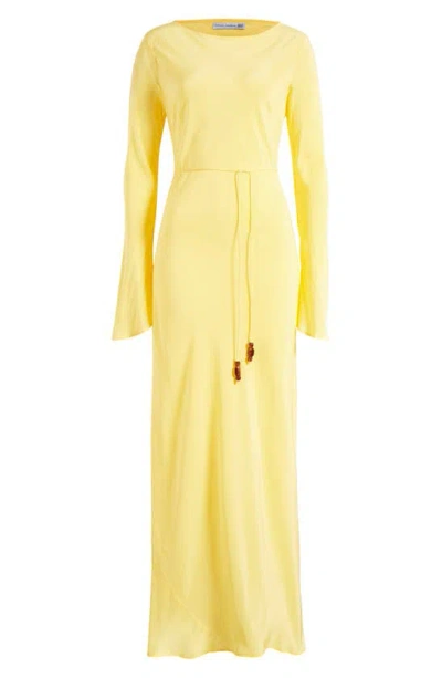 faithfull the brand long sleeve dress Notturna Maxi Dress Murano Amber