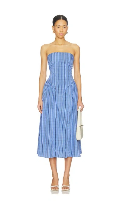 Faithfull The Brand Benetta Midi Dress In Blue