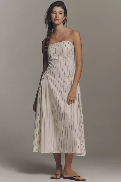 Faithfull The Brand Benetta Strapless Midi Dress In Neutral