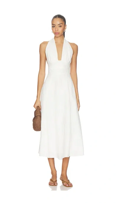 Faithfull The Brand Bianca Midi Dress In White