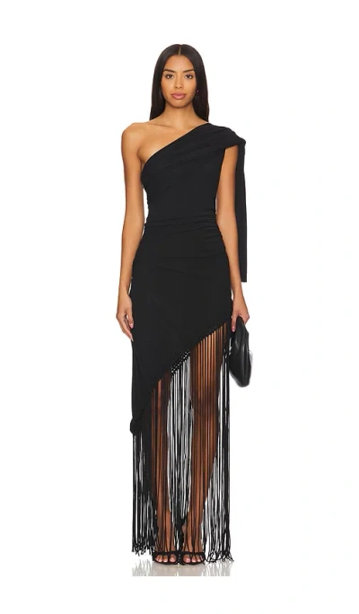 Faithfull The Brand Bijou Asymmetric Dress In 블랙