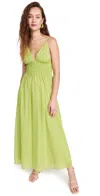 Faithfull The Brand Bisetta Maxi Dress In Kiwi Fruit