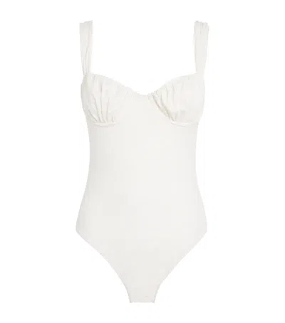 Faithfull The Brand Broderie Anglaise Frida Swimsuit In White