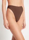 Faithfull The Brand Brown High Waisted Bikini Bottoms In Brown