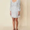 Faithfull The Brand Calla Mini Dress In La Bleu Floral Print In Multi