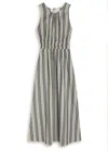 Faithfull The Brand Callista Striped Cotton Midi Dress