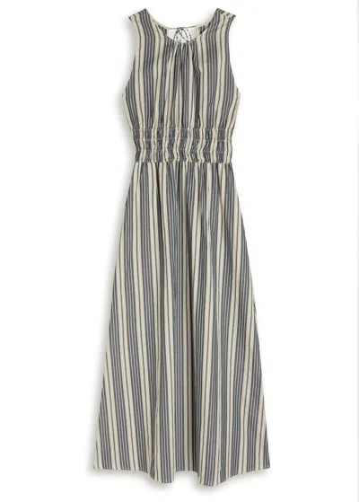 Faithfull The Brand Callista Striped Cotton Midi Dress