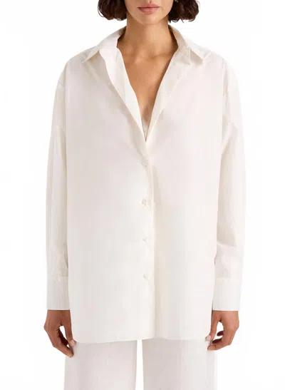 Faithfull The Brand Capri Cotton Shirt In White