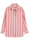 Faithfull The Brand Capri Stripe Cotton Button-up Shirt