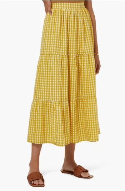 Faithfull The Brand Casella Midi Skirt In Mari Check Print In Multi