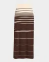 Faithfull The Brand Cassia Accordion Striped Maxi Skirt In Black