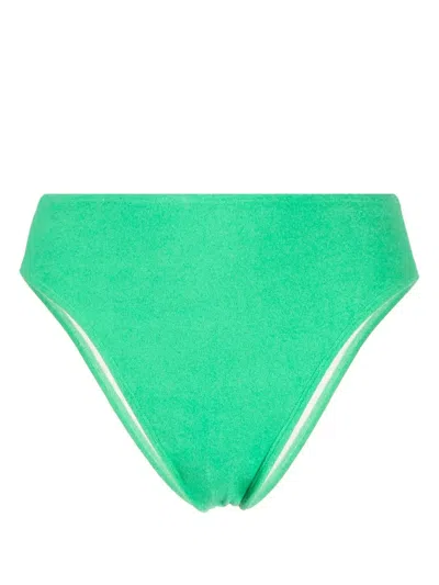 Faithfull The Brand Chania High-waist Bikini Bottoms In 绿色
