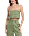 Faithfull The Brand Chianti Linen Top In Green