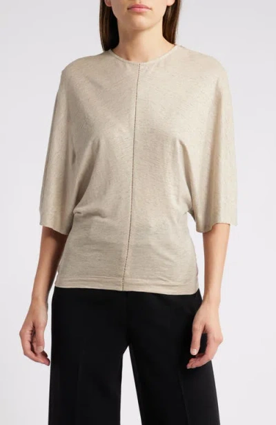 Faithfull The Brand Ciel Dolman Sleeve Linen Top In Oatmeal