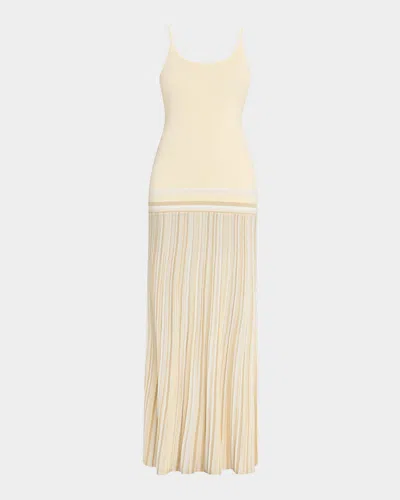 Faithfull The Brand Citara Knit Maxi Dress In Butter Stripe