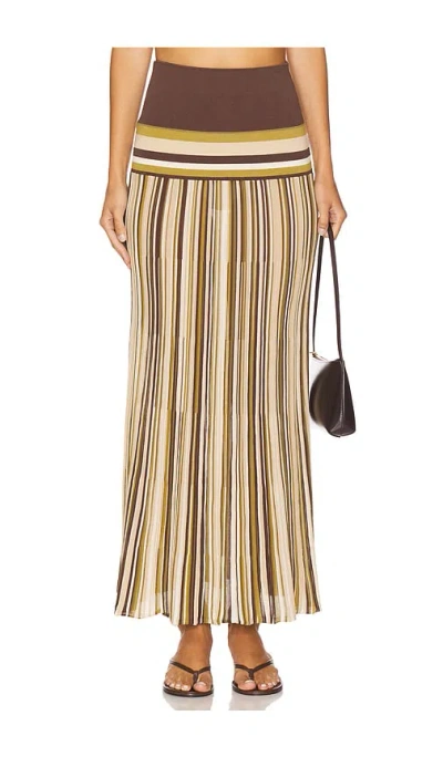 Faithfull The Brand Citara Skirt In Brown