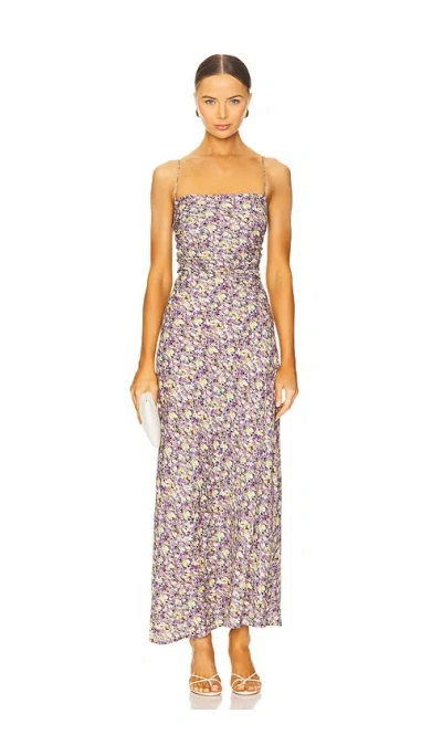 Faithfull The Brand Clara Maxi Dress In Valerie Floral Purple