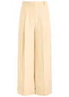 Faithfull The Brand Clover Wide-leg Linen Trousers In Yellow
