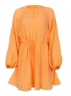 Faithfull The Brand Constance Mini Dress Saffron In Orange