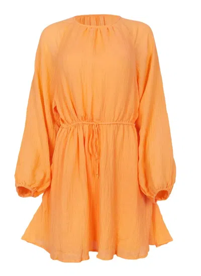 Faithfull The Brand Constance Mini Dress Saffron In Orange