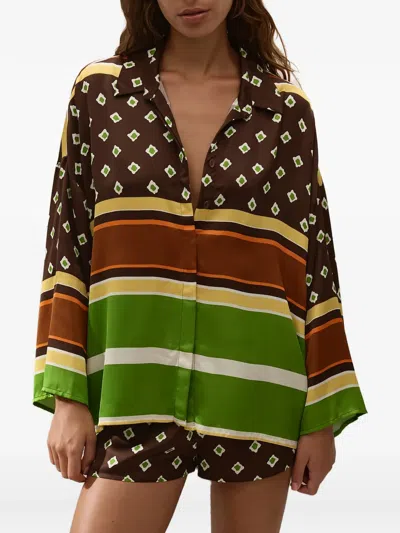 Faithfull The Brand Cora Geometric-print Shirt In Multi