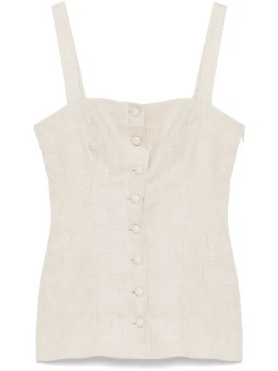 Faithfull The Brand Corbiere Top In Beige