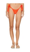 Faithfull The Brand Costa Bikini Bottom In Vermillion