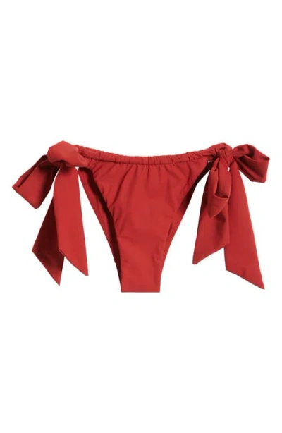 Faithfull The Brand Costa Bikini Bottoms In Garnet