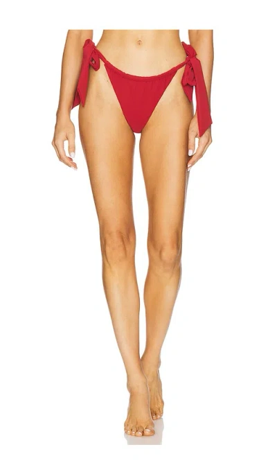 Faithfull The Brand Costa Bikini Bottoms In Garnet