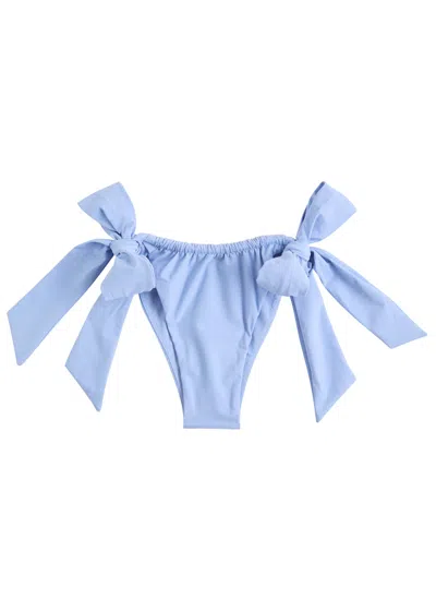Faithfull The Brand Costa Tie-fastening Bikini Briefs In Blue