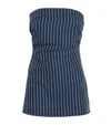 Faithfull The Brand Cotton-blend Pinstripe Britta Top In Blue
