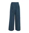 Faithfull The Brand Cotton-blend Pinstripe Laila Trousers In Blue