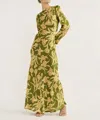 Faithfull The Brand Da Cova Maxi Dress In Faro Floral In Green