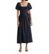 Faithfull The Brand Dalia Midi Dress In Navy In Blue