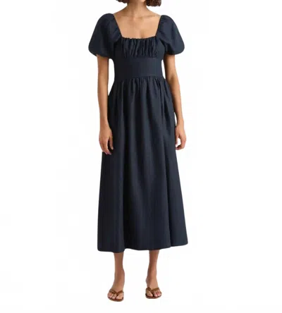 Faithfull The Brand Dalia Midi Dress In Navy In Blue