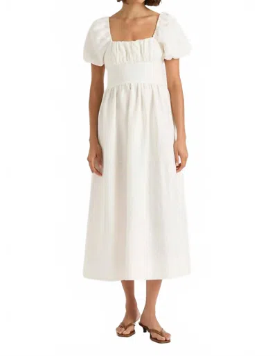 Faithfull The Brand Dalia Midi Dress In White