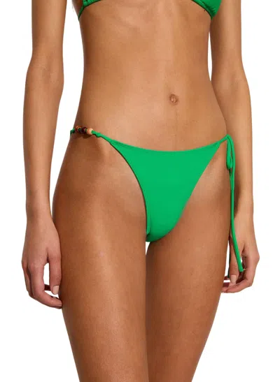 Faithfull The Brand Di Mari Bikini Bottom In Verde In Green