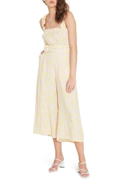 Faithfull The Brand Dolores Crop Wide Leg Jumpsuit In Neutral