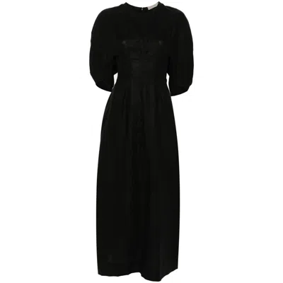 faithfull soleil linen maxi dress Faithfull The Brand Soleil Maxi Dress - Black