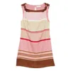 Faithfull The Brand Flor Knot Striped Mini Dress In Pink