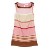 Faithfull The Brand Flor Knot Striped Mini Dress In Pink
