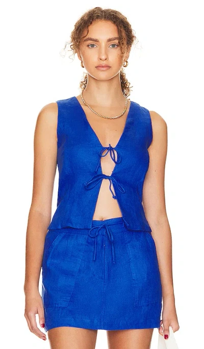 Faithfull The Brand Elfie Top In Blue