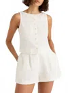 Faithfull The Brand Elia Linen Top In White In White
