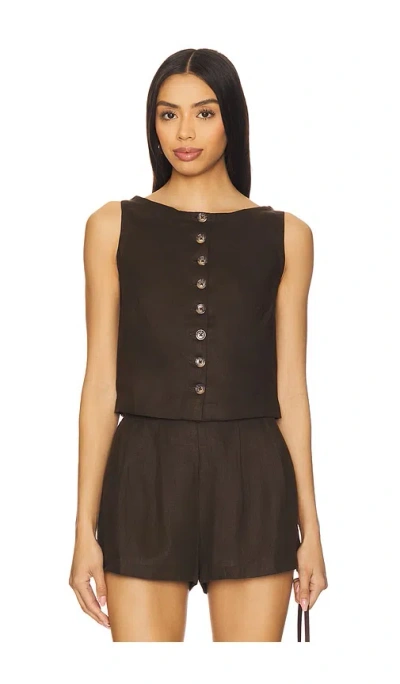 Faithfull The Brand Elia Top In Coffee