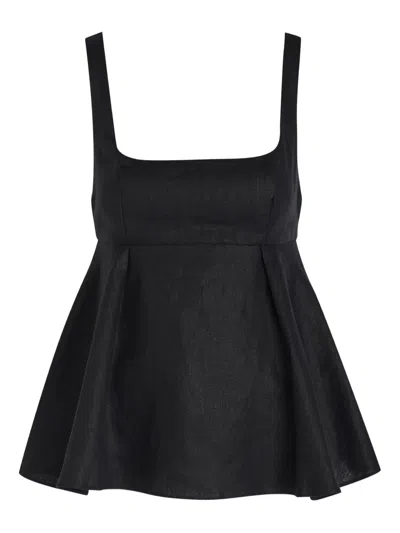 Faithfull The Brand Ellie Square-neck Top In Black