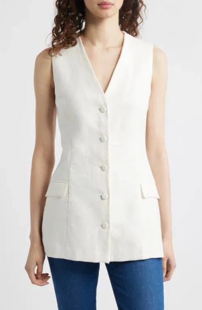 Faithfull The Brand Eloise Linen Vest In White