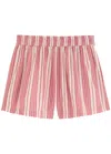 Faithfull The Brand Elva Stripe Cotton Shorts