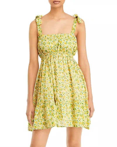 Faithfull The Brand Elwood Mini Dress In Rosemary Floral Print In Green