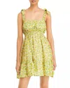 Faithfull The Brand Elwood Mini Dress In Rosemary Floral Print In Multi